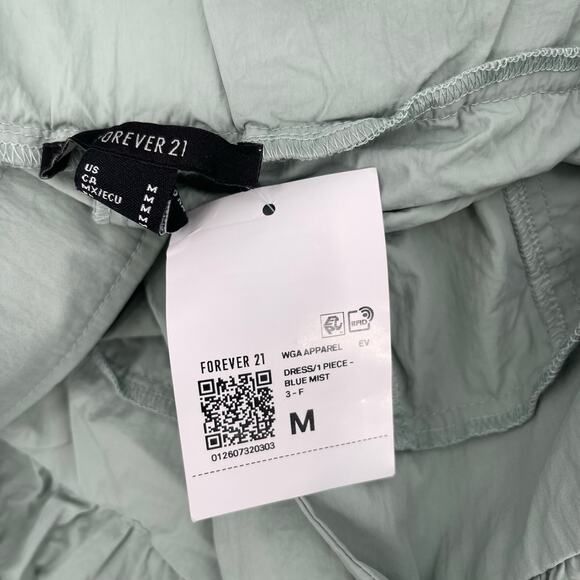 Forever 21 Jumpsuit SZ Medium Halter Cargo Light Blue/Green Parachute Cargo NWT - Picture 5 of 13